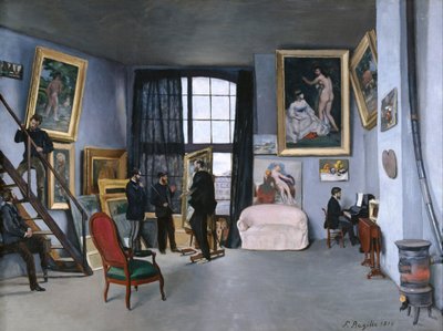 Das Atelier des Künstlers, 1870 von Jean Frederic Bazille